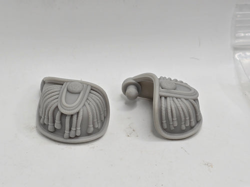 3d Printed Mythic Legions Scale Head 1.0 Pirate Pauldrons 1:12 6" Scale.