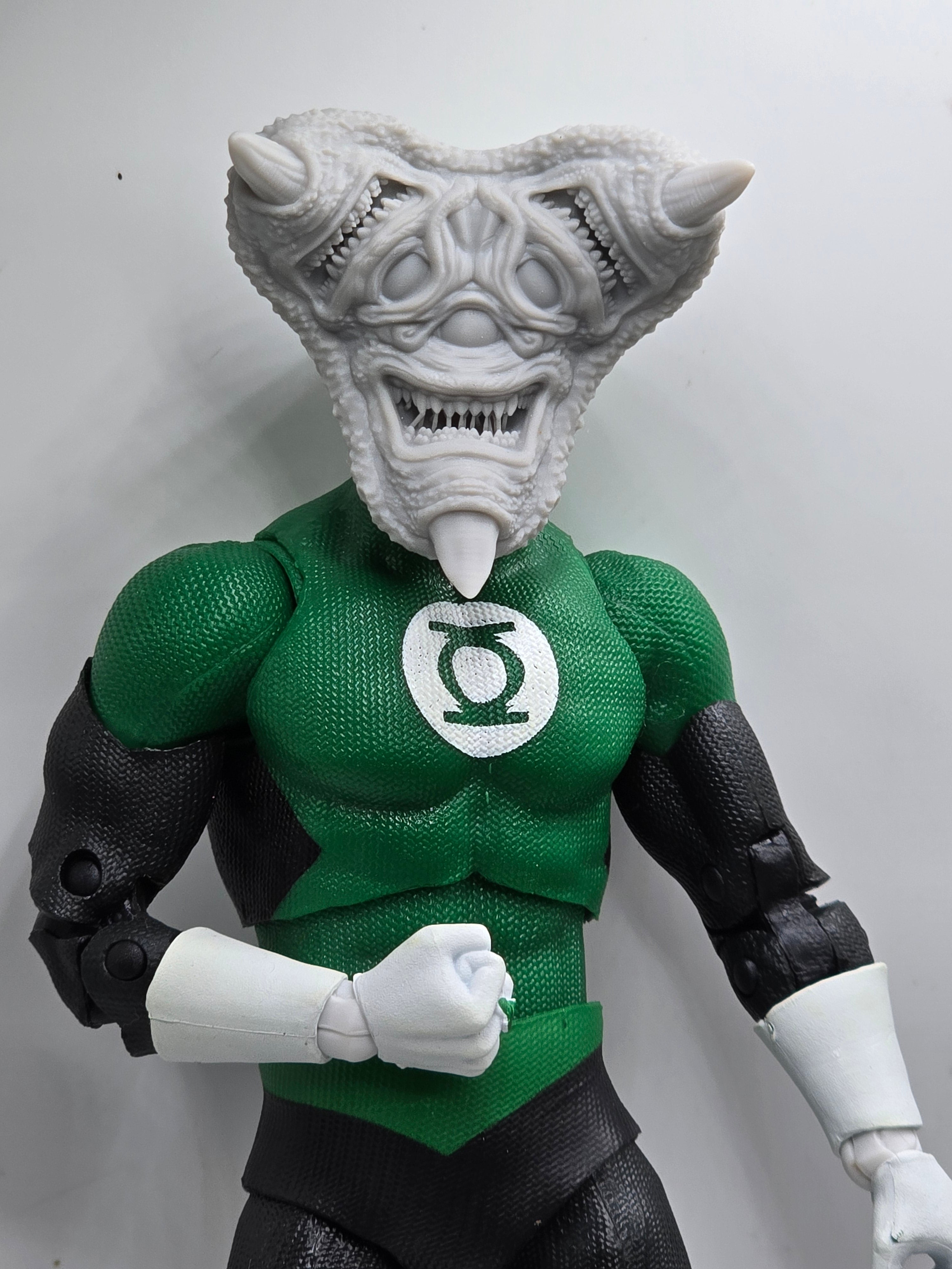 Custom 3d Printed Classified Legends Compatible Comic Multiverse Green Light Corps Tri Eye Heads 1/12 1-10 1/18 Scale