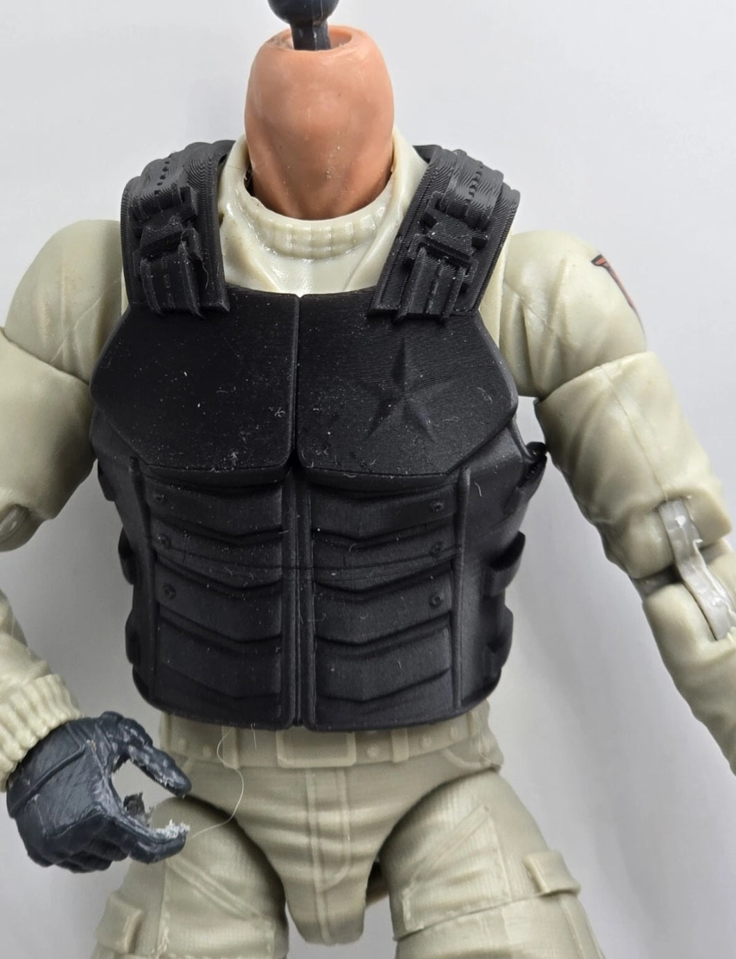 Custom 3d Printed Compatible Classified Legends Comic Multiverse Steel Marshal Flexible Vest 1:12 6" Scale.