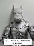 3d Printed Mythic Legions Scale Head 1.0 Boxer Dog Head  1:12 6" Scale.