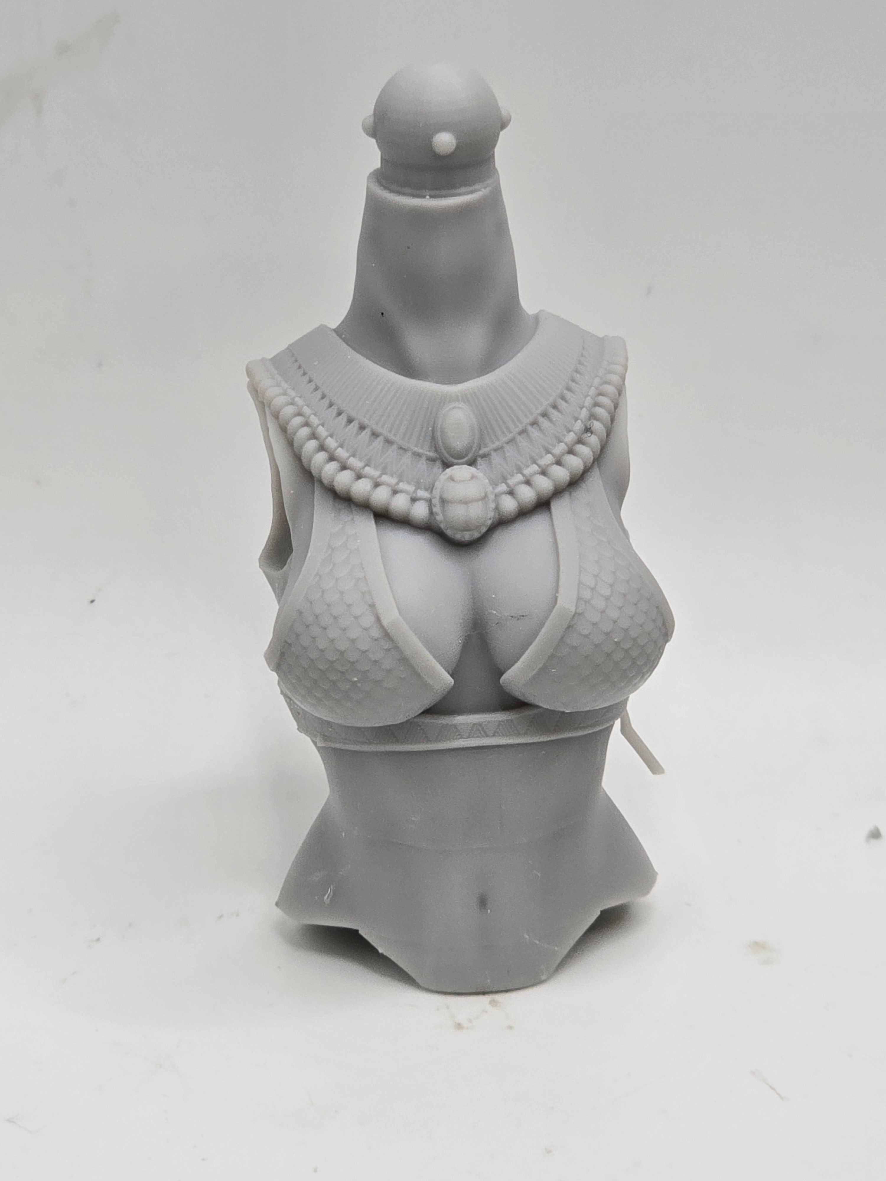 3d Printed Mythic Legions Scale Head 2.0 Cleopatra Torso 1:12 6" Scale.