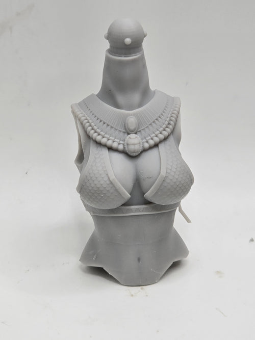 3d Printed Mythic Legions Scale Head 2.0 Cleopatra Torso 1:12 6" Scale.