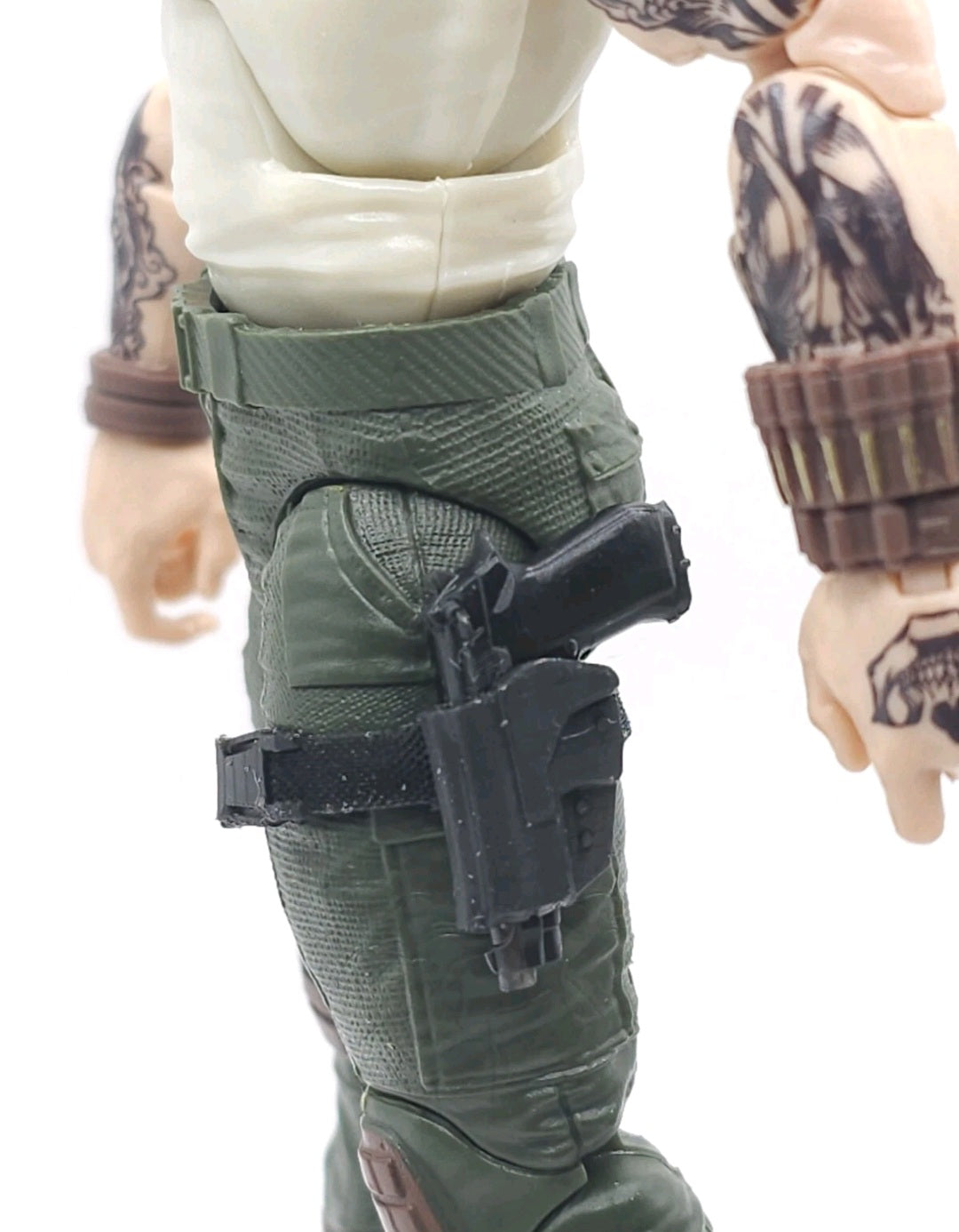 Custom 3d Printed Compatible Classified Legends Comic Multiverse Tacticle Flexible Sheath w/Pistol  1:12 6" Scale.