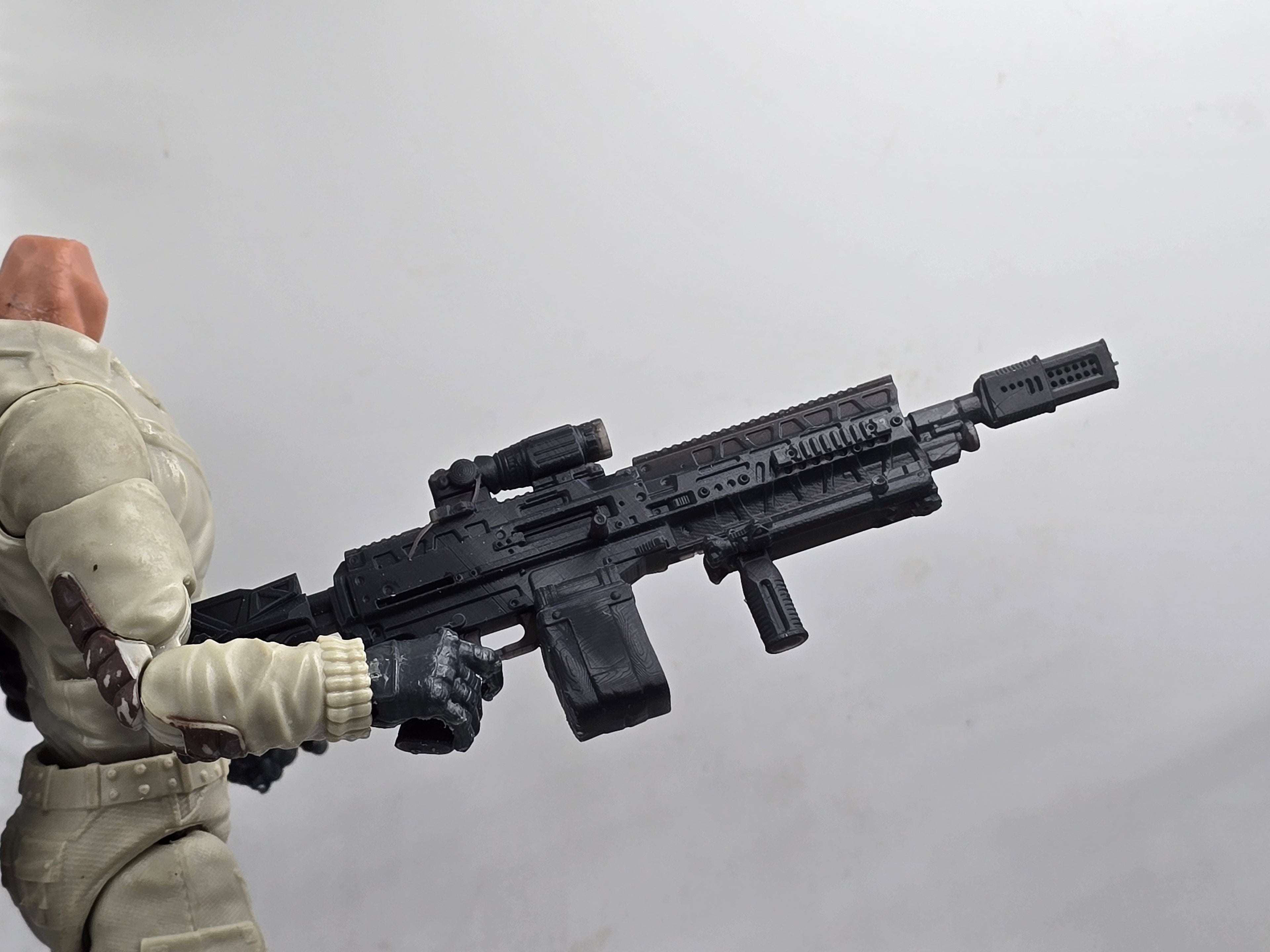 Custom 3d Printed Classified Legends Compatible Comic Multiverse FN Light Machine Gun Toy 1/12 1-10 1/18 Scale