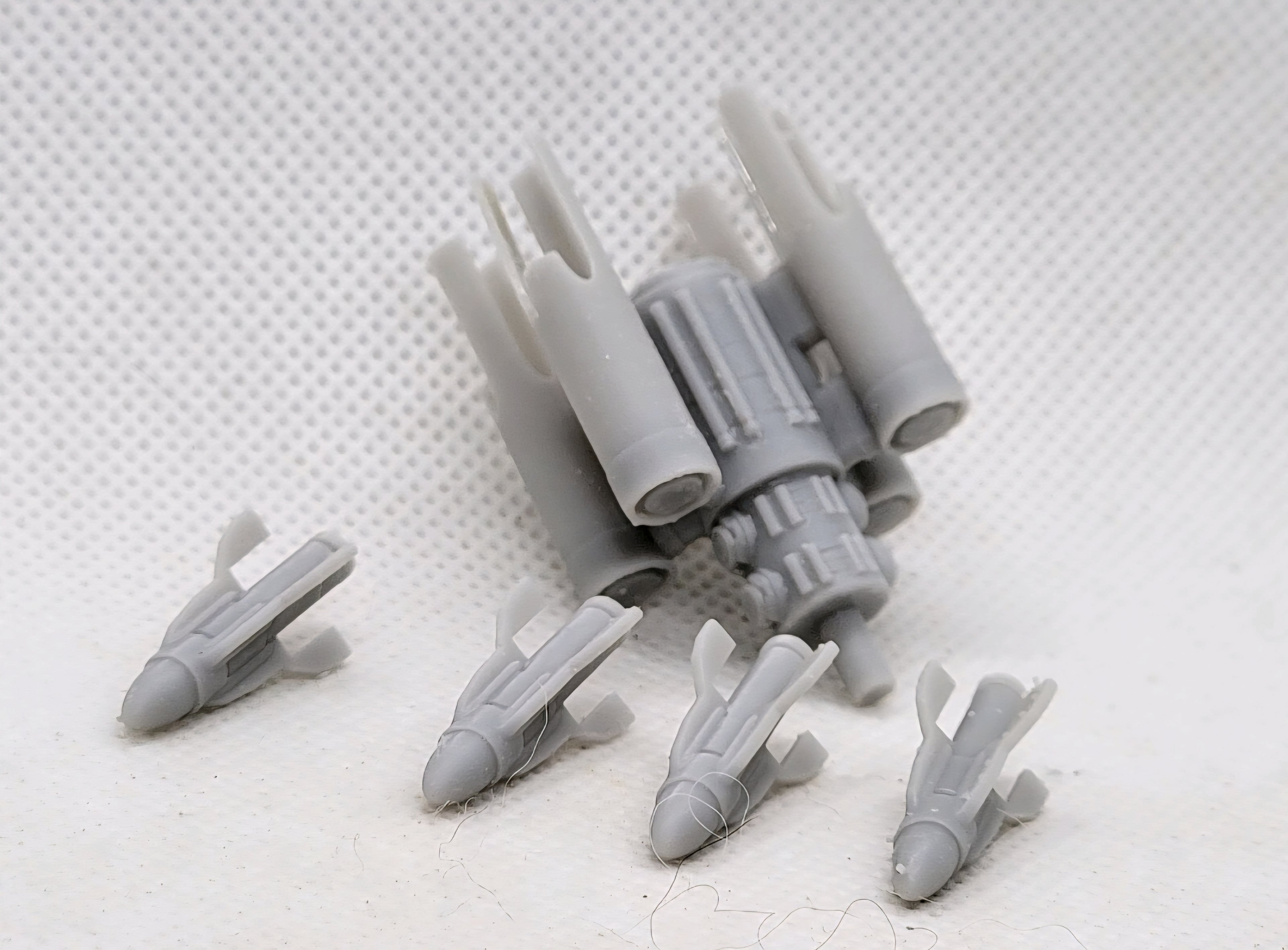 Custom 3d Printed Compatible Classified Legends Comic Multiverse Battle Android Accessory  1:12 6" Scale - 4 Missile Launcher Accessory