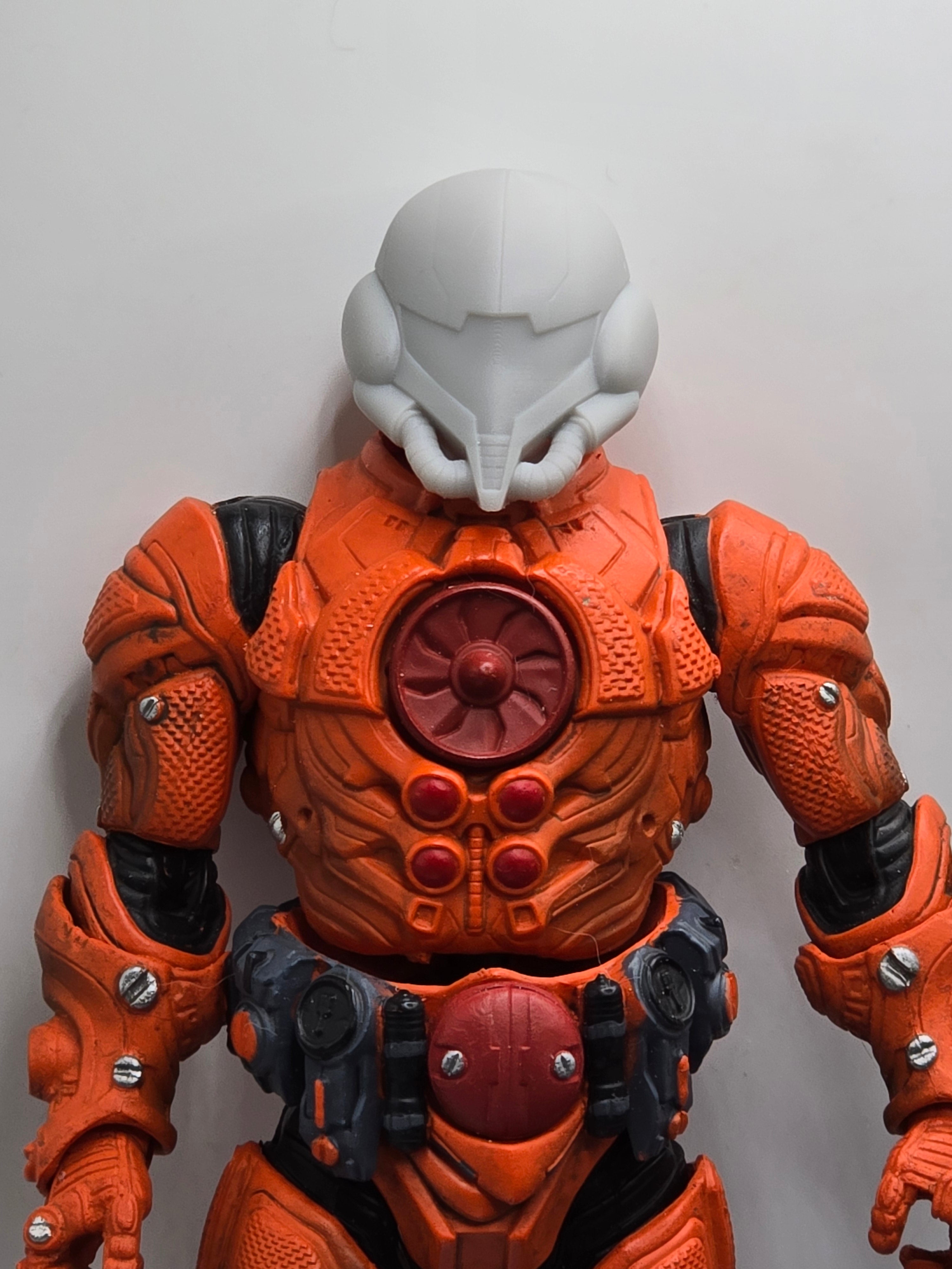 3d Printed Mythic Legions Scale Head 1.0 Video Game Samas Head  1:12 6" Scale.