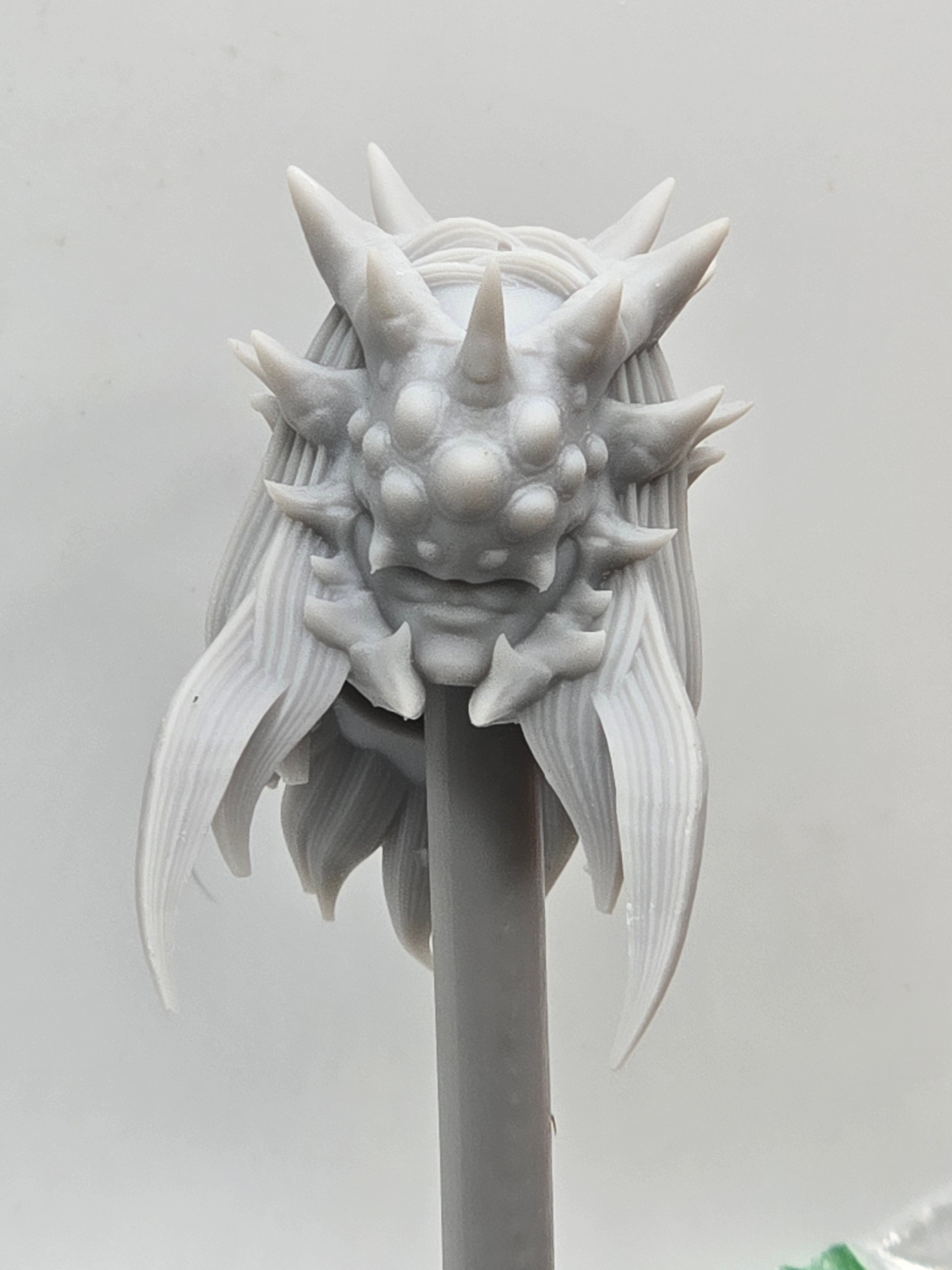 3d Printed Mythic Legions Scale Head 2.0 Spider Priestess Head#1  1:12 6" Scale.