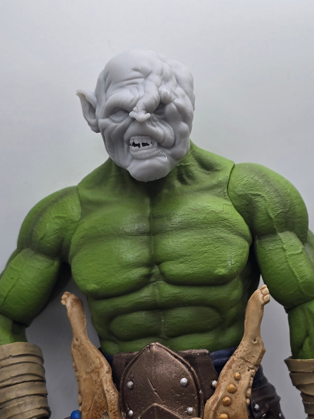 3d Printed Mythic Legions Scale Head 1.0 Orc Gothmog Head  1:12 6" Scale.