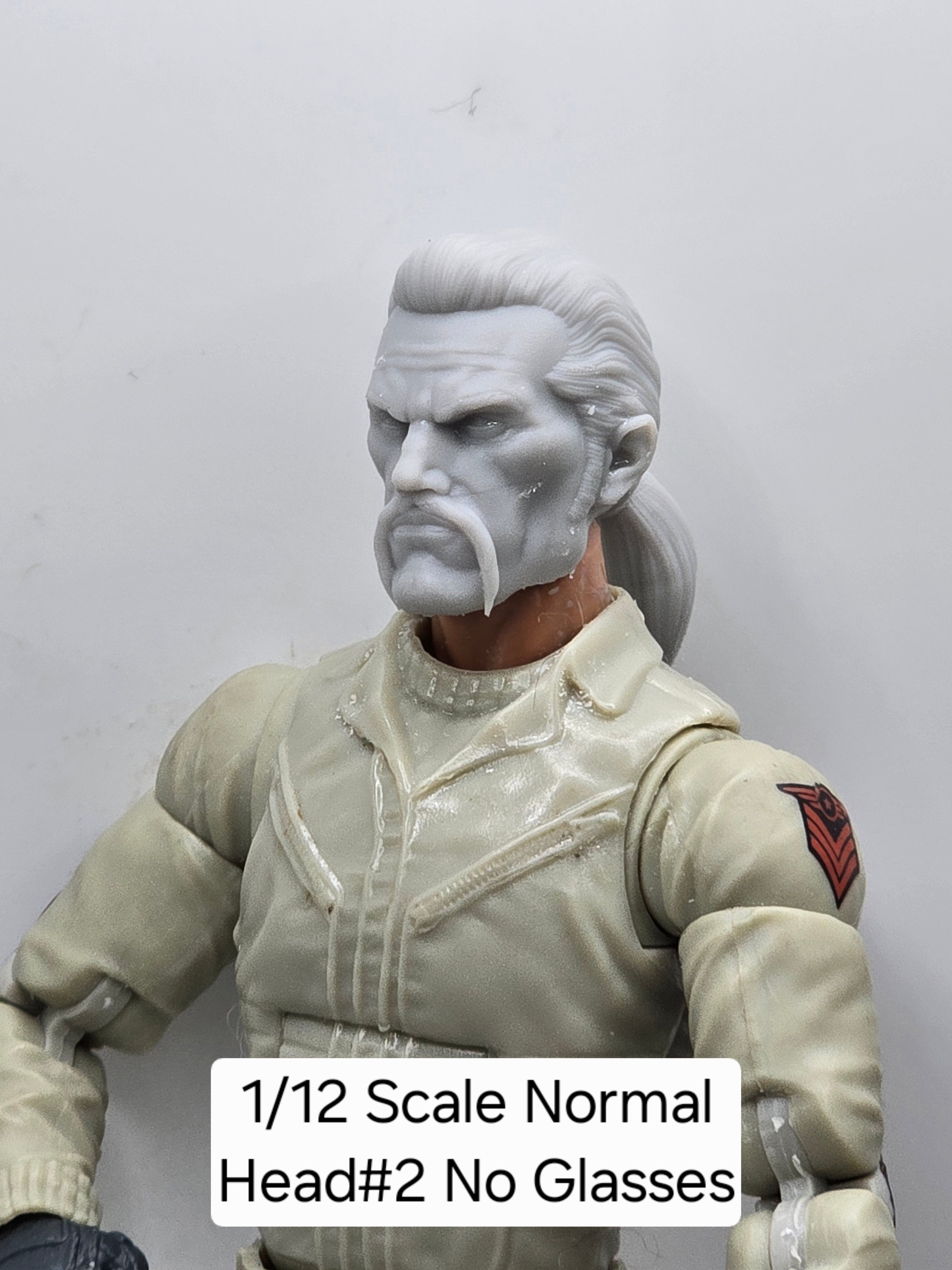 Custom 3d Printed Classified Legends Compatible Comic Multiverse Unmasked Snake Commander Head  1/12 1-10 1/18 Scale
