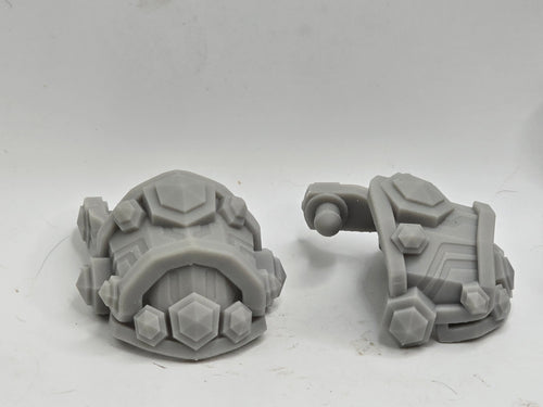 3d Printed Mythic Legions Scale Head 1.0 Mineral Dwarf Pauldrons 1:12 6" Scale.