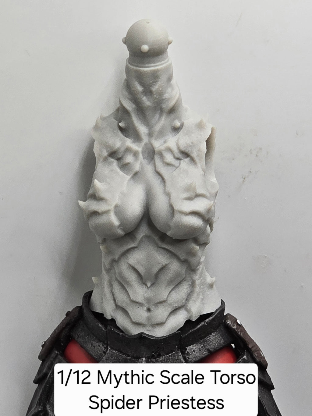 3d Printed Mythic Legions Scale Head 2.0 Spider Priestess Torso 1:12 6" Scale.