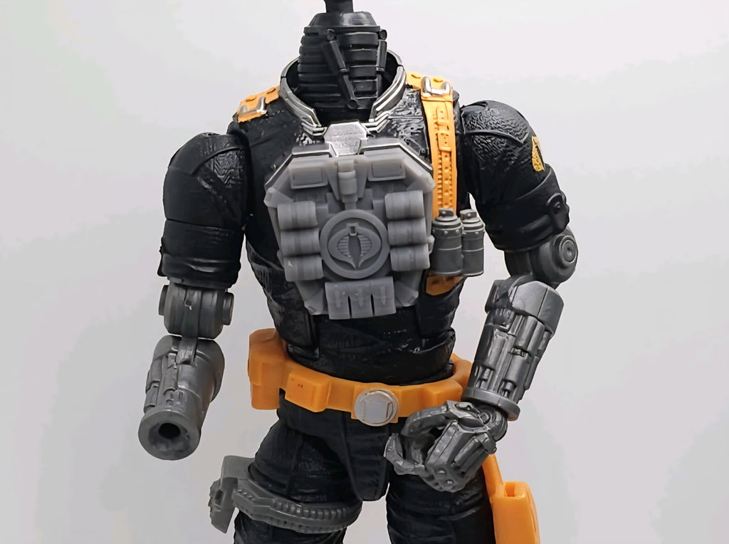 Custom 3d Printed Compatible Classified Legends Comic Multiverse Battle Android Accessory  1:12 6" Scale - Cobra Chest Plate Accessory