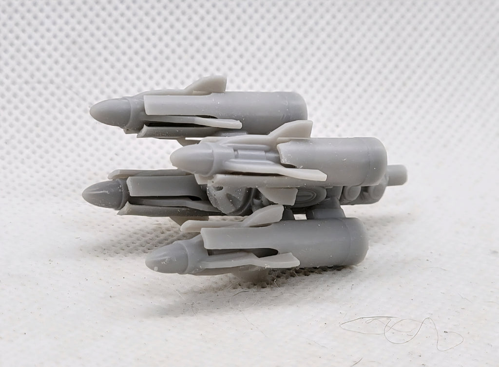Custom 3d Printed Compatible Classified Legends Comic Multiverse Battle Android Accessory  1:12 6" Scale - 4 Missile Launcher Accessory