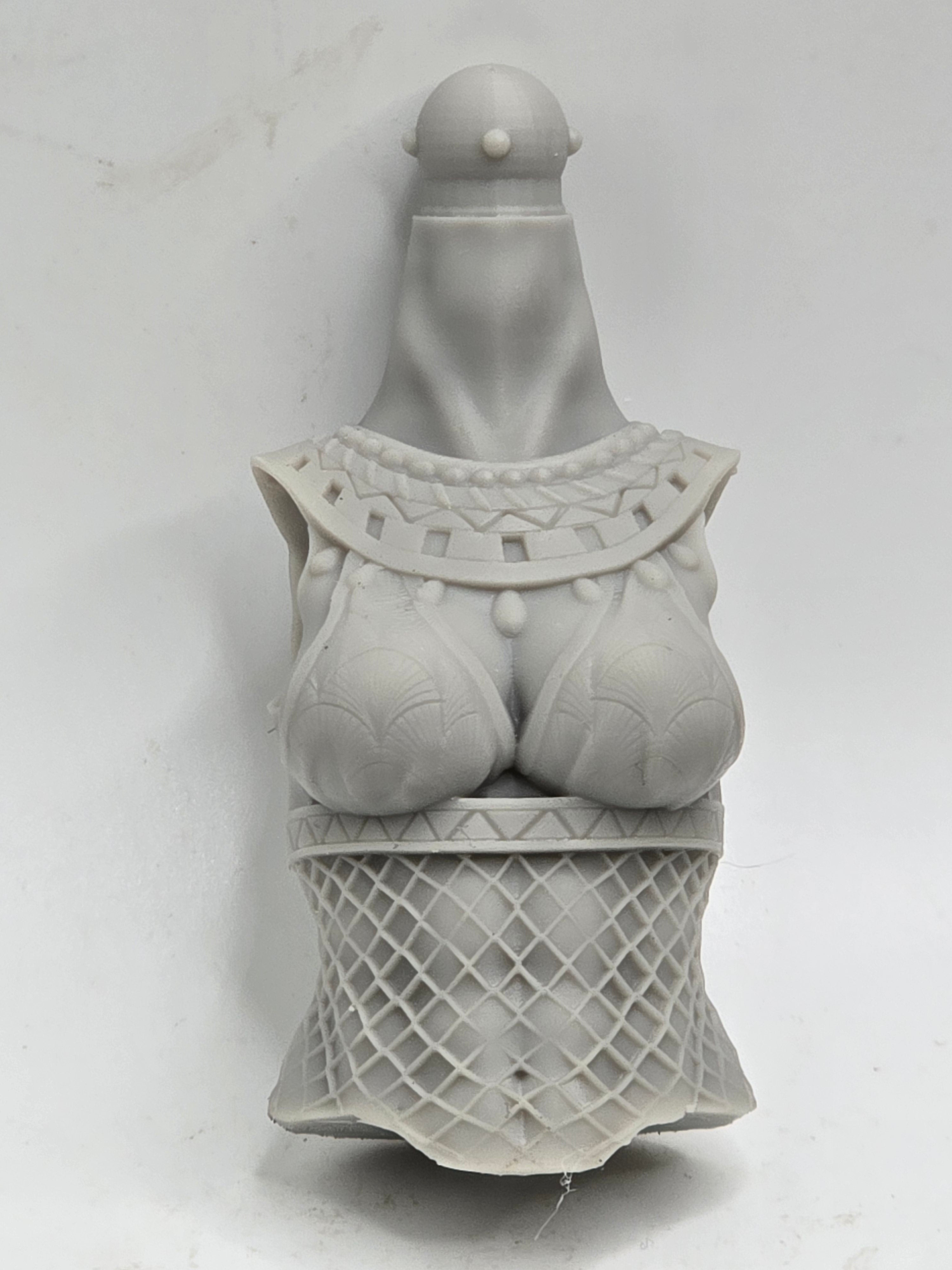 3d Printed Mythic Legions Scale Head 2.0 Goddess Isis Torso 1:12 6" Scale.