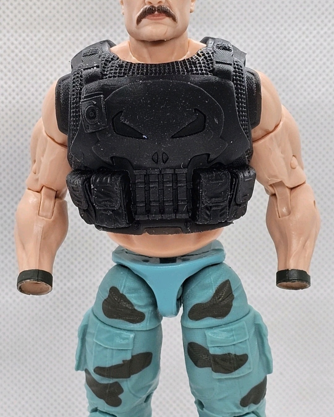 Custom 3d Printed Compatible Classified Legends Comic Multiverse Punishment Man Flexible Vest 1:12 6" Scale.