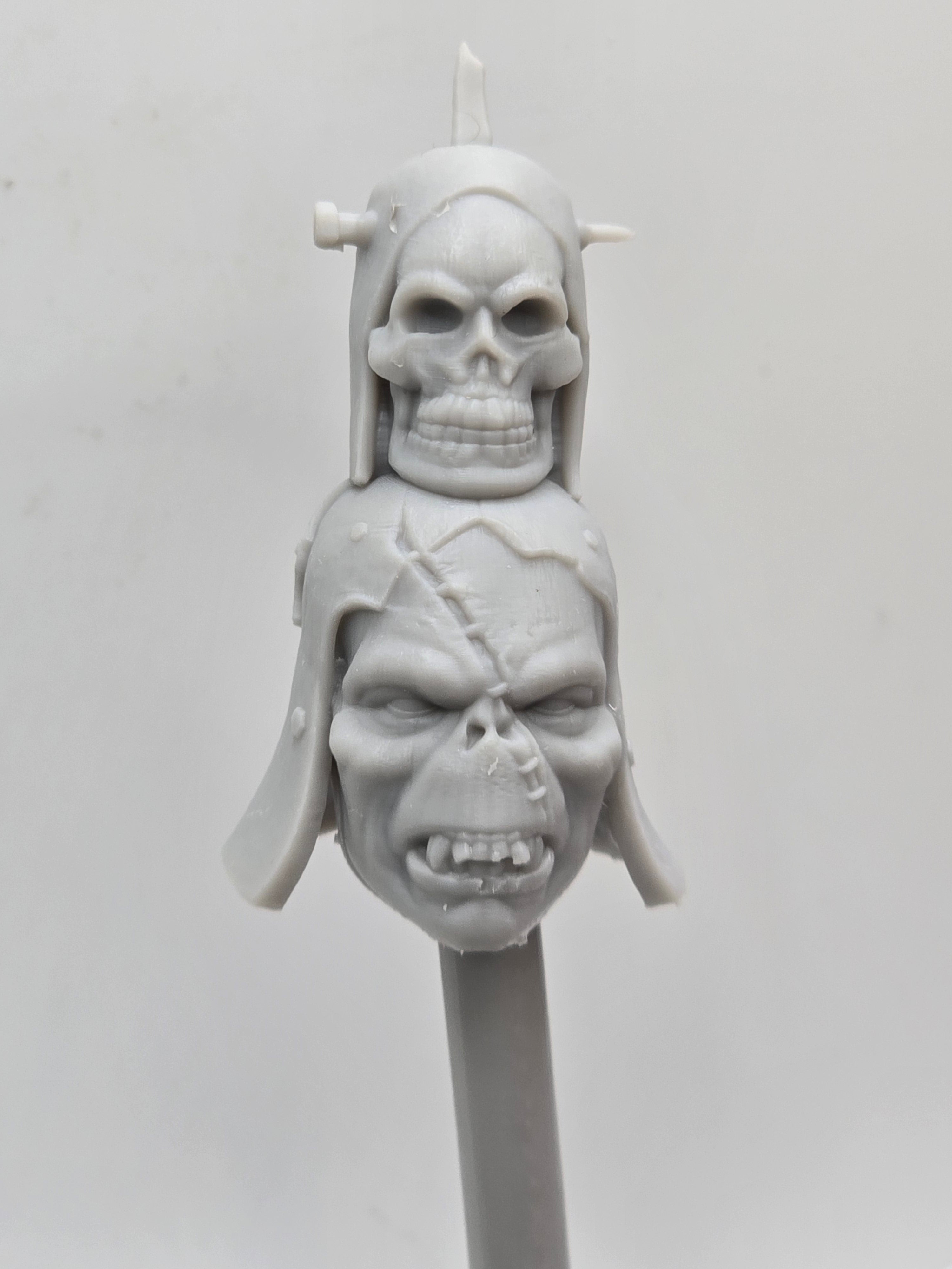 3d Printed Mythic Legions Scale Head 1.0 Orc Guritz Head 1:12 6" Scale.